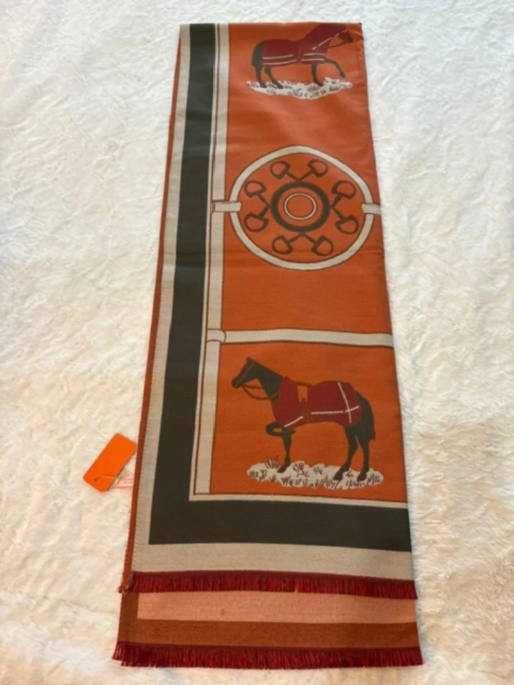 Hermes Style Large Scarf